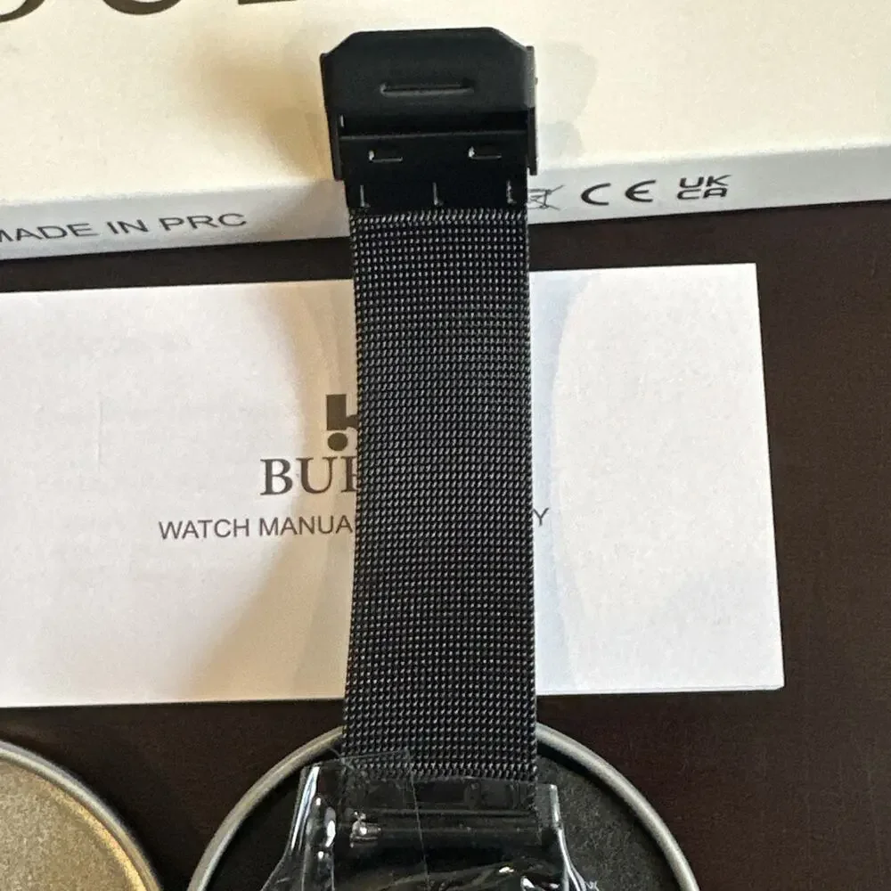 Burei S-6024M Men Black Analog Dial Fashion Minimalist Wrist Watch